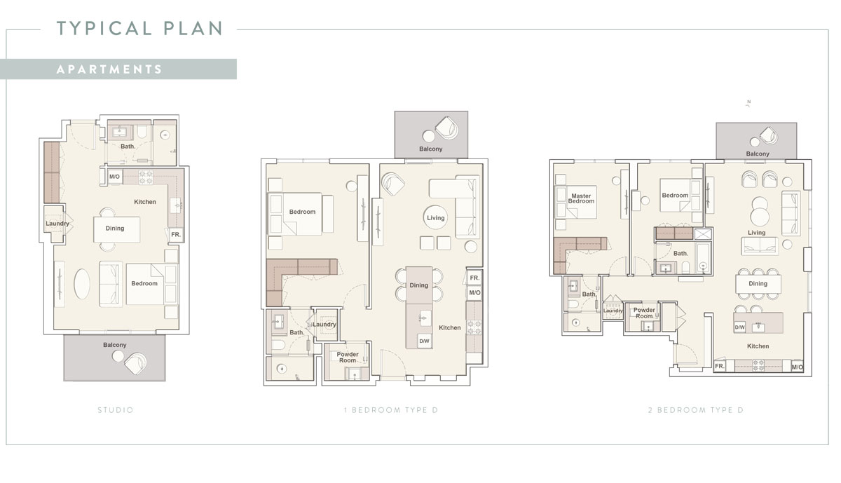 Studio, 1 - 2 Bedroom